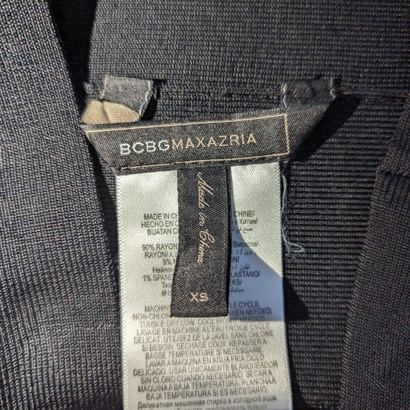 Bcbgmaxazria black bandage pencil skirt bodycon size XS - Picture 7 of 7